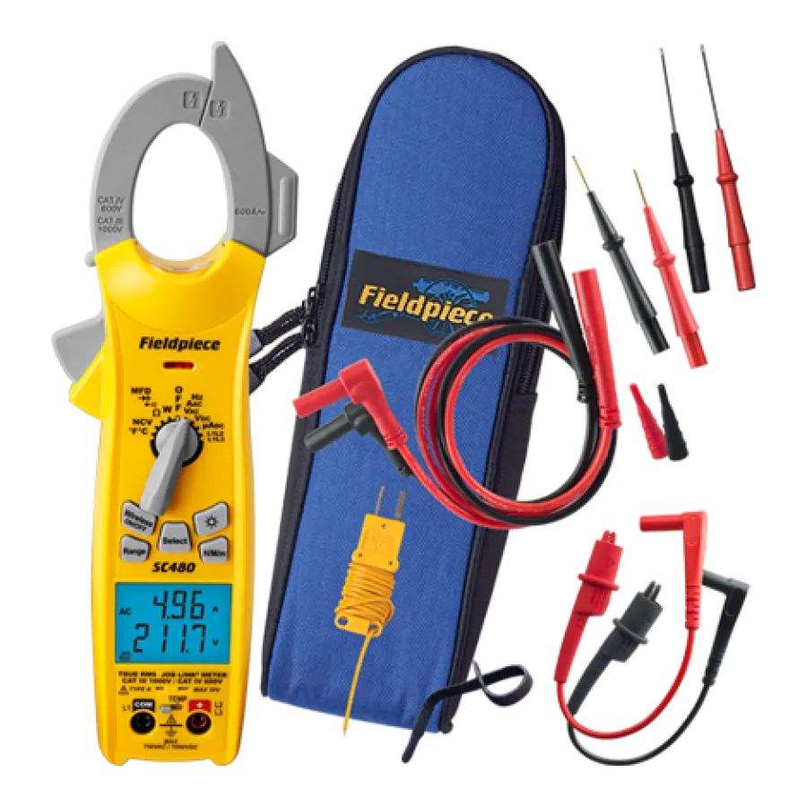 SC480 Fieldpiece Job Link® System Power Clamp Meter with 1000VDC