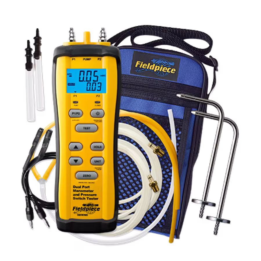 SDMN6 Fieldpiece Dual Port Manometer w/ Pressure Switch Tester