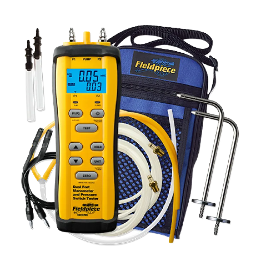 SDMN6 Fieldpiece Dual Port Manometer w/ Pressure Switch Tester
