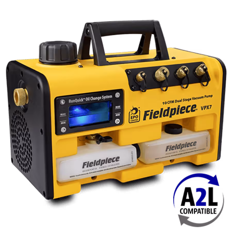 VPX7 Fieldpiece Vacuum Pump 10 CFM (DC Motor) - A2L Compatible